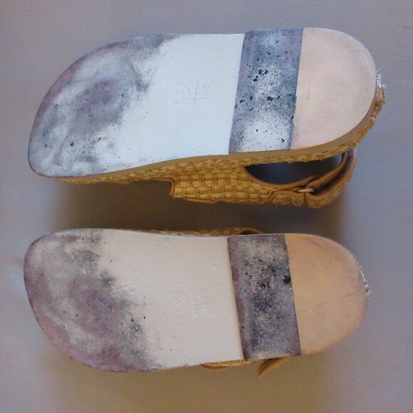 Chanel Tweed/Straw/Rattan Dad Sandals - Picture 9 of 11